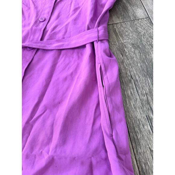 Everlane Women's Purple Japanese GoWeave Picnic Button Down Dress Size 16 - Picture 4 of 10